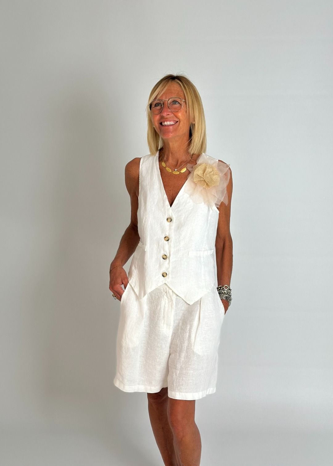 Tensione in - Bermuda in lino