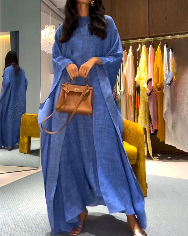 Kristen | katoen linnen jurk met avond vest