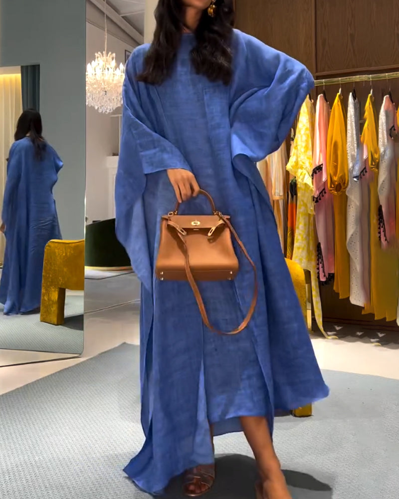 Kristen | katoen linnen jurk met avond vest