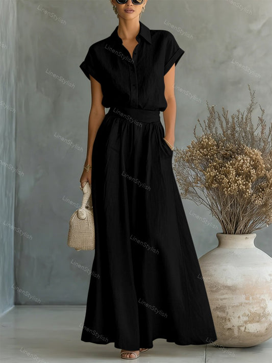 Ceana | Linnen overhemd met broek